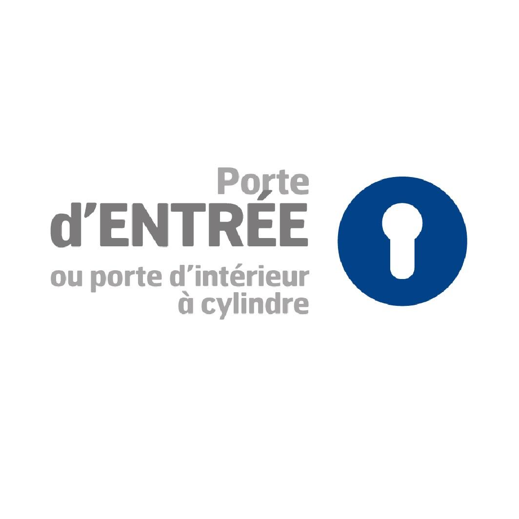 Serrure encastrée BRICARD certifiée NF, pour cylindre, axe 50 mm, noir - 2