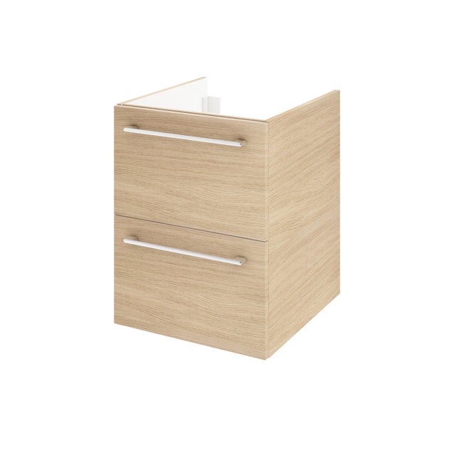 Meuble sous-vasque 2t L.45cm x H.58cm x P.46cm effet chêne naturel Remix