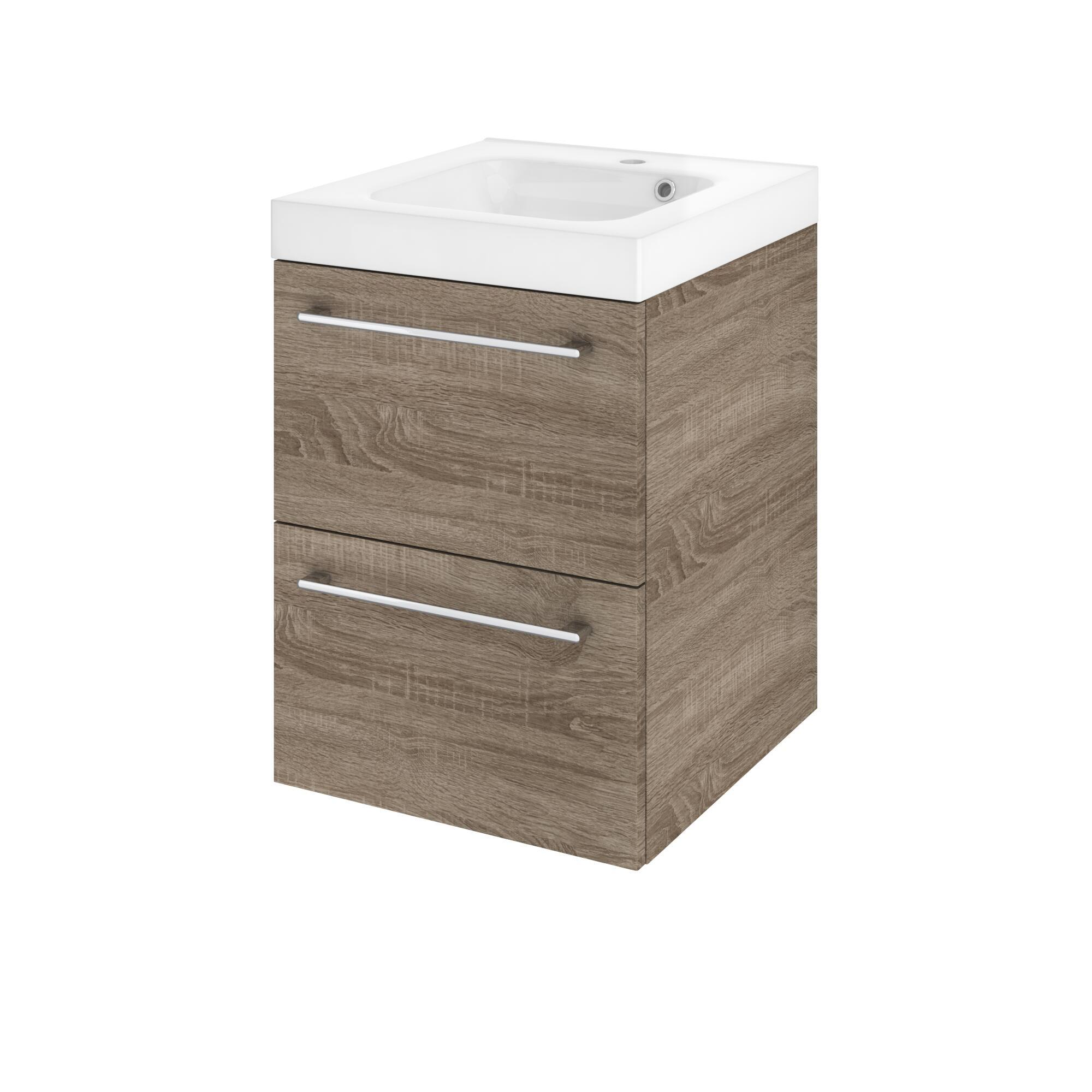 Lavabo a incasso rettangolare vasca centrale Remix L 46 x H 14 x P 49 cm in ceramica bianco lucido - 13