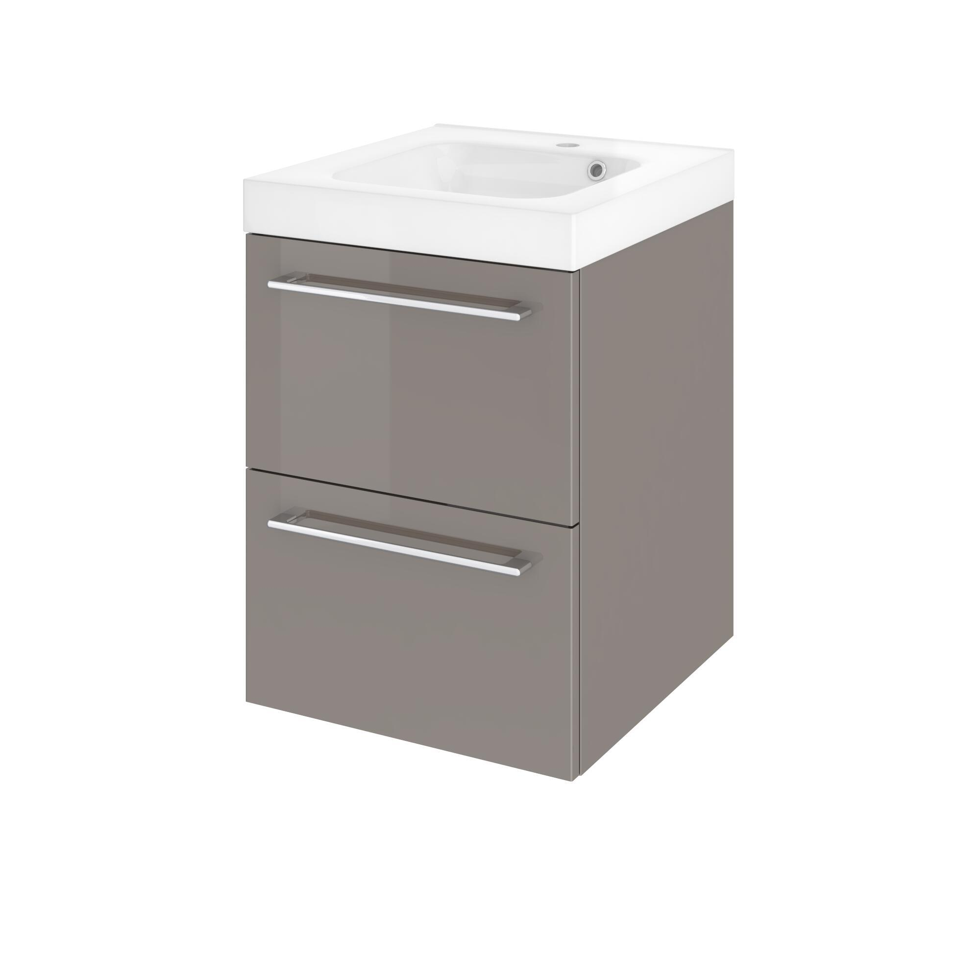 Lavabo a incasso rettangolare vasca centrale Remix L 46 x H 14 x P 49 cm in ceramica bianco lucido - 12