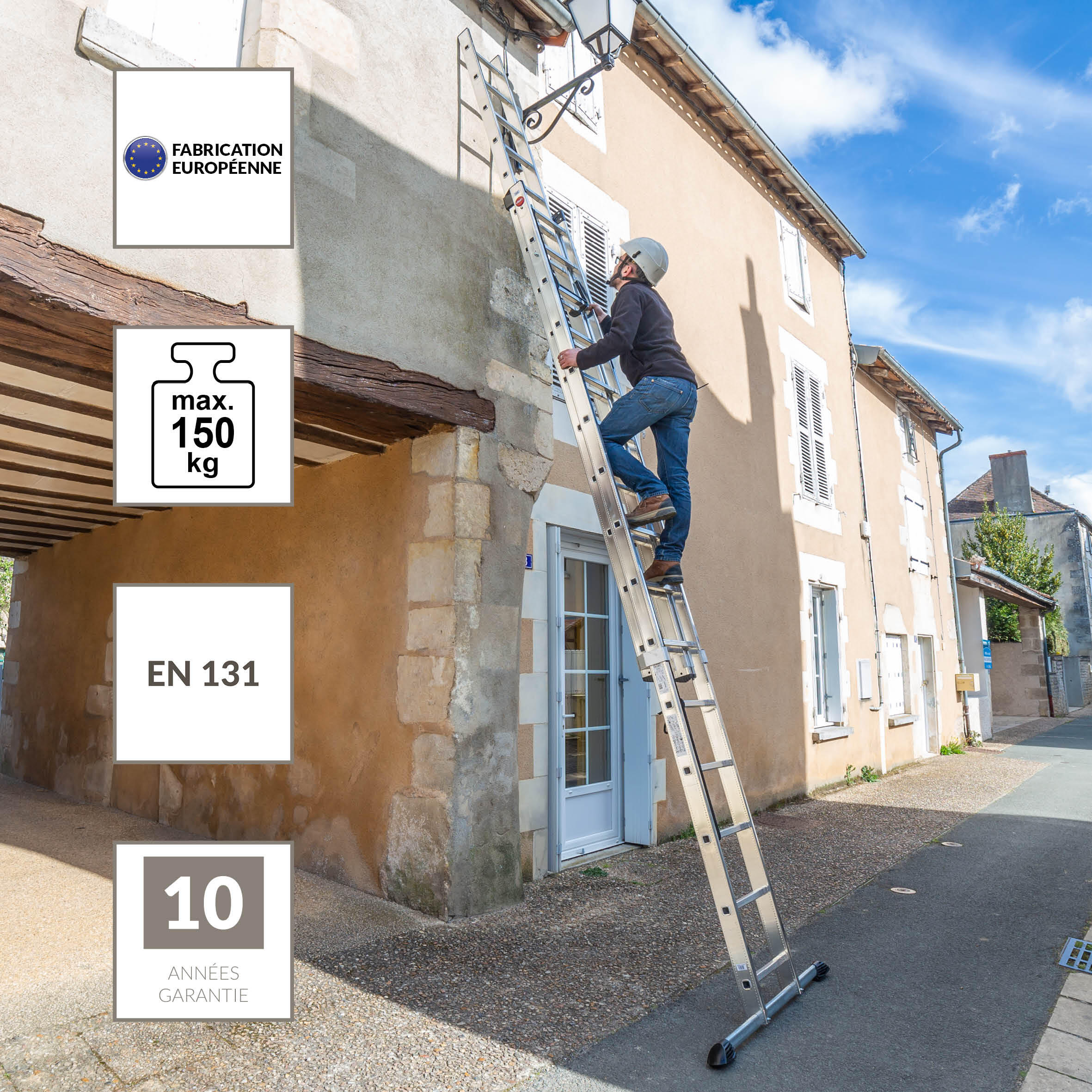Echelle coulissante aluminium HAILO 2 marches - 3