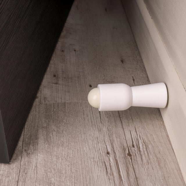 Lot de 2 butées de porte à visser bois ALPERTEC blanc