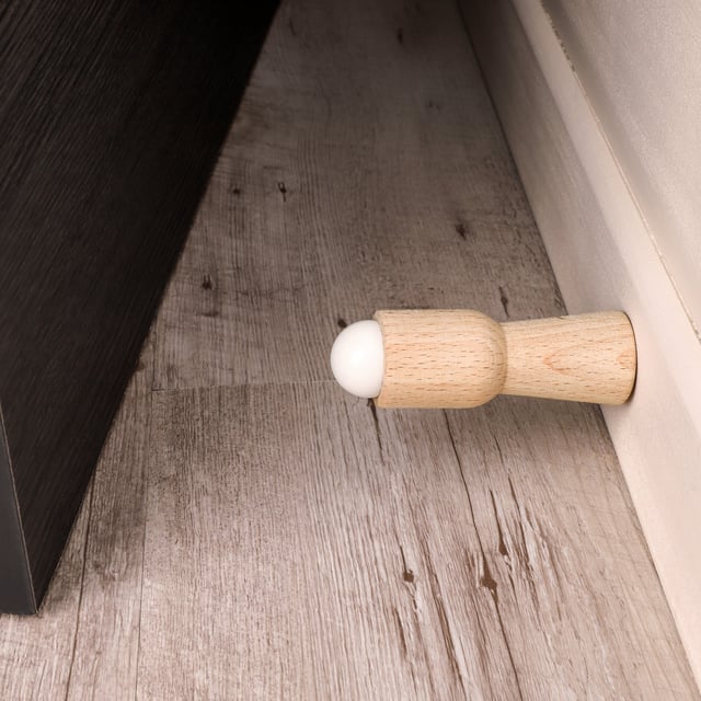 Lot de 2 butées de porte à visser bois ALPERTEC effet bois