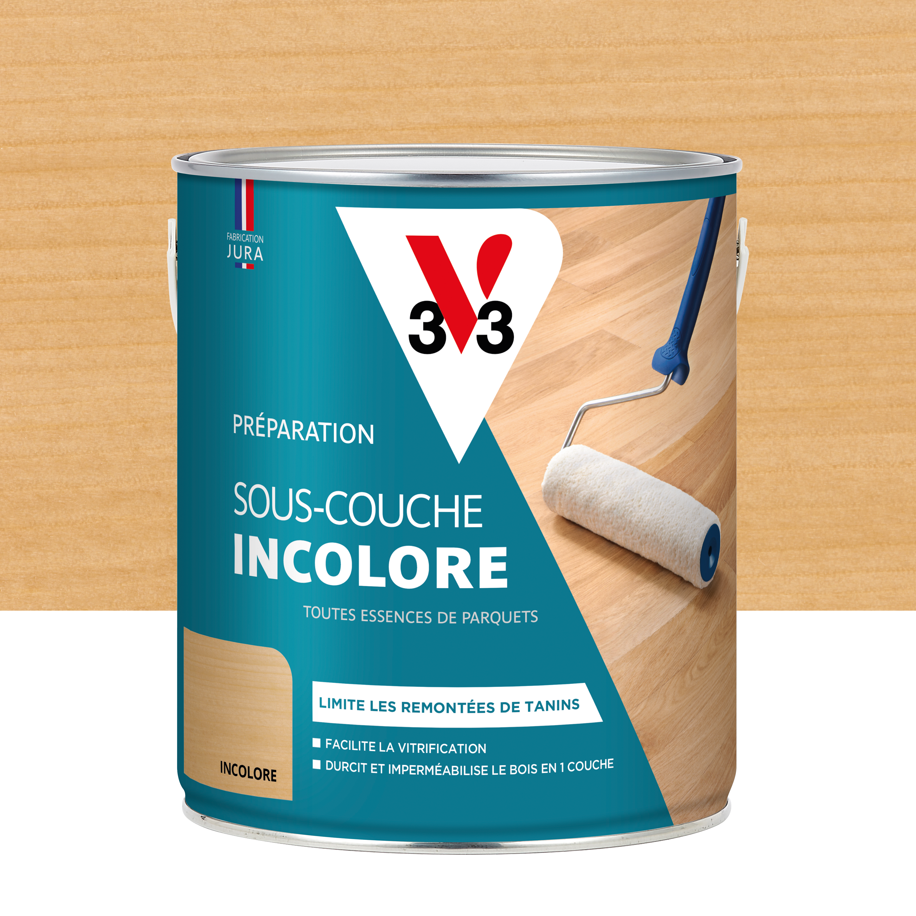 Huile blanche parquets & escaliers mat 2.5L - Merbau - V3