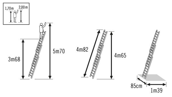Echelle transformable aluminium HAILO 24 marches - 5