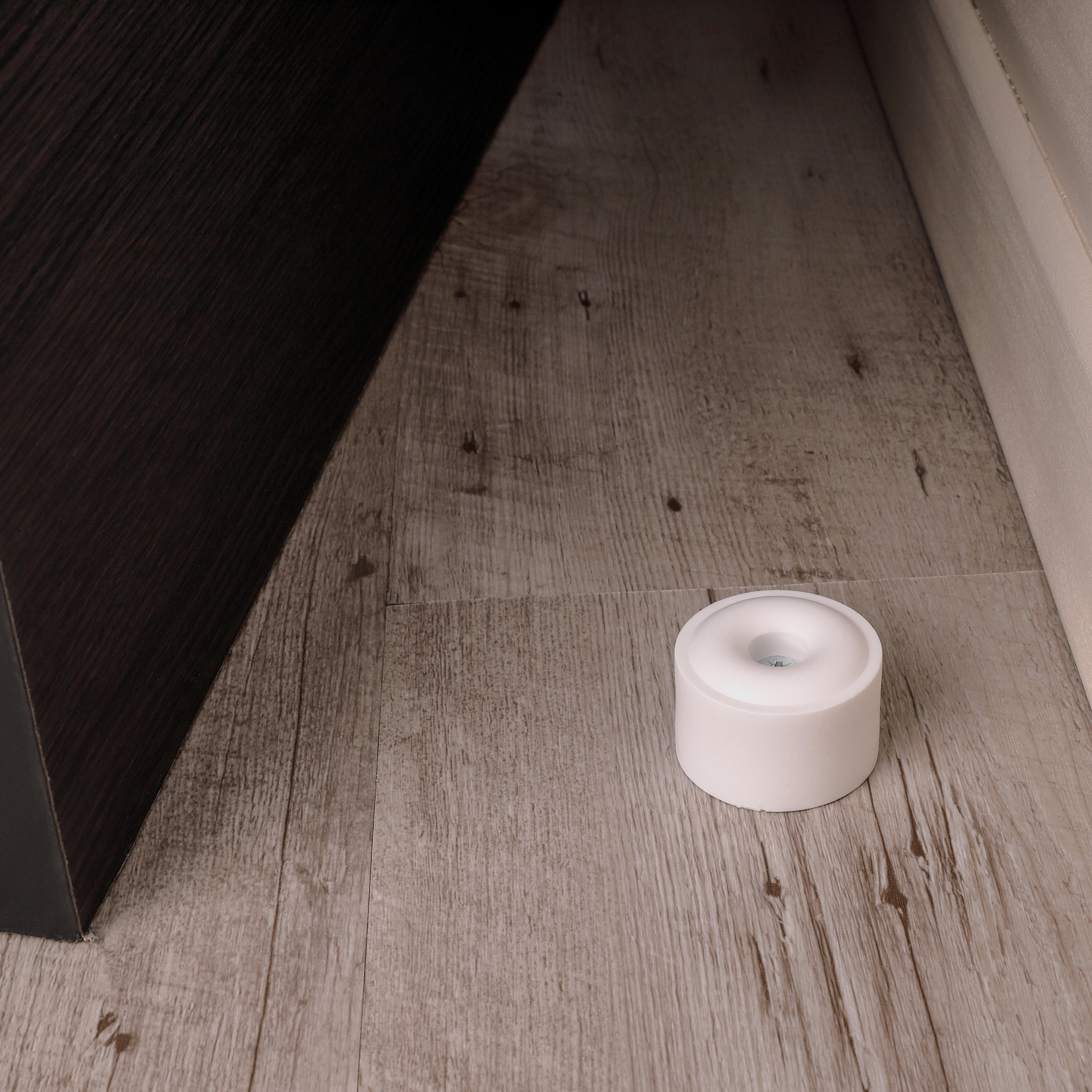 Lot de 4 butées de porte à visser caoutchouc ALPERTEC blanc, ⌀4 x H.2.5 cm - 2