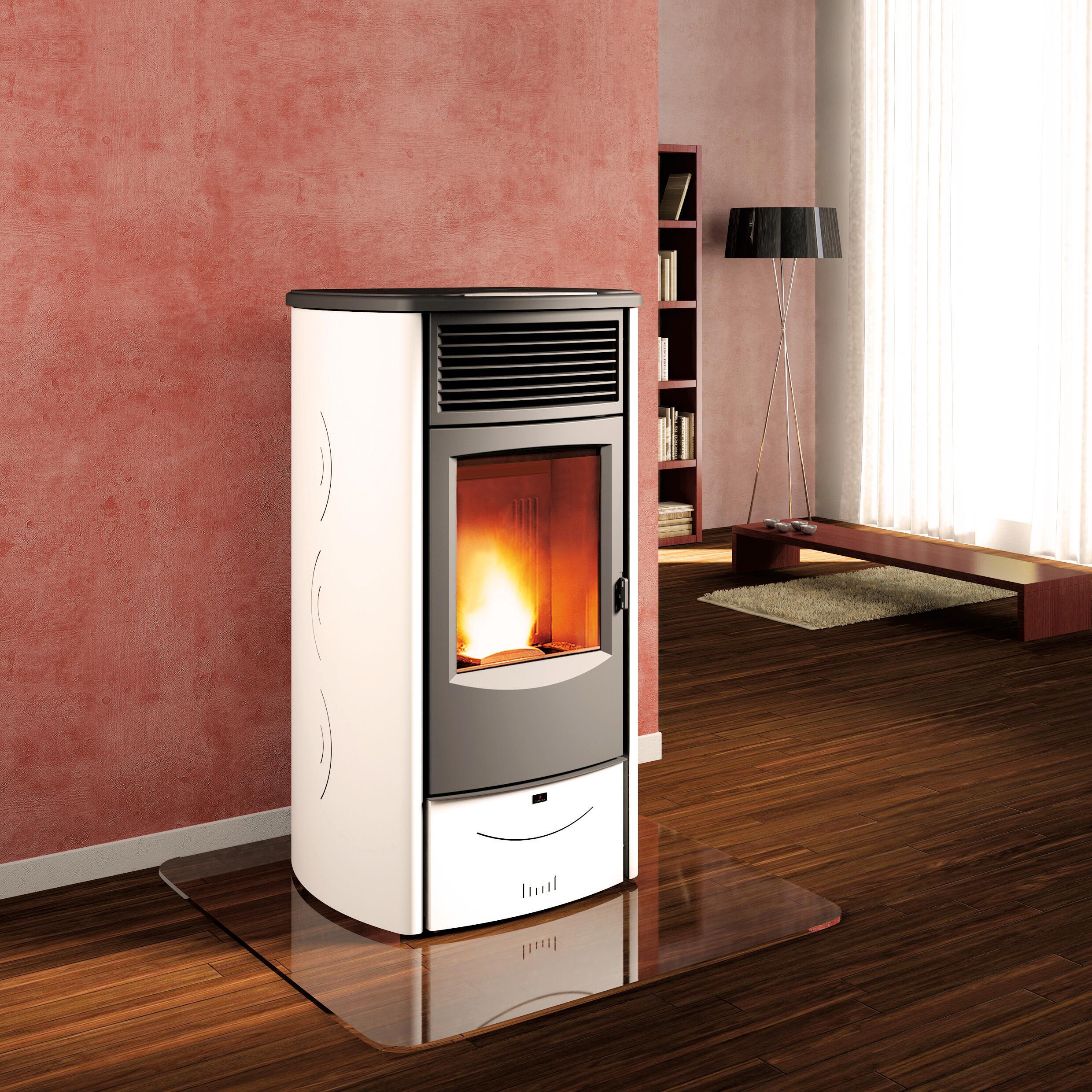 Stufa a pellet ventilata Sabrina 11 kW bianco - 2