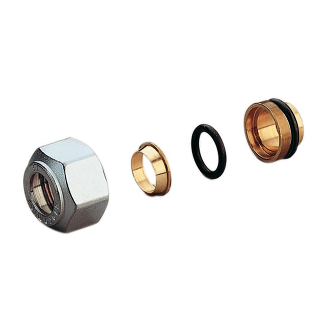 Adattatore per tubo in rame GIACOMINI Giacomini Ø 12 mm in Ottone Nichelato