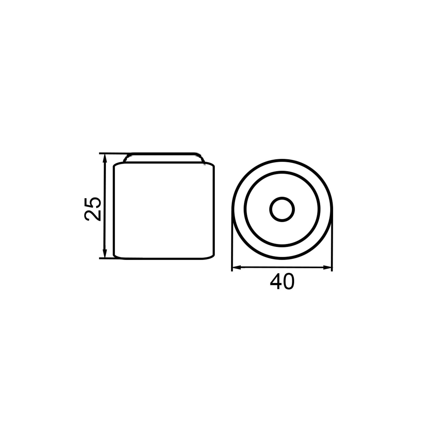 Lot de 4 butées de porte à visser caoutchouc ALPERTEC blanc, ⌀4 x H.2.5 cm - 4