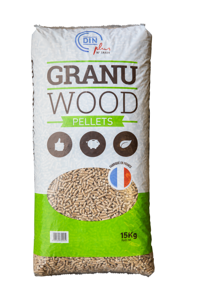 Granulés de bois GRANUWOOD en sac, 15 kg