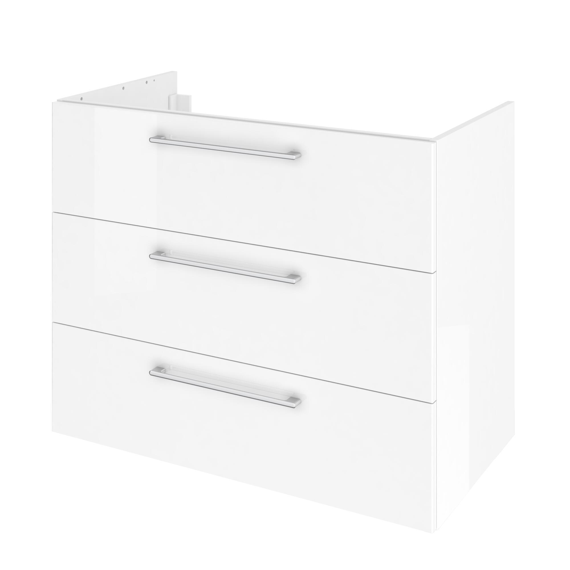 Meuble de salle de bains, Remix l.90 x H.73 x P.46 cm, blanc, Remix - 3