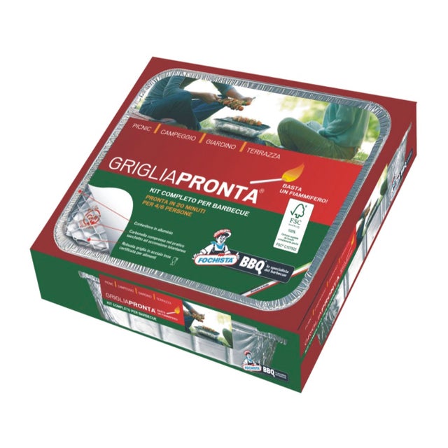 Barbecue usa e getta FOCHISTA per 4 persone, 0.8 kg