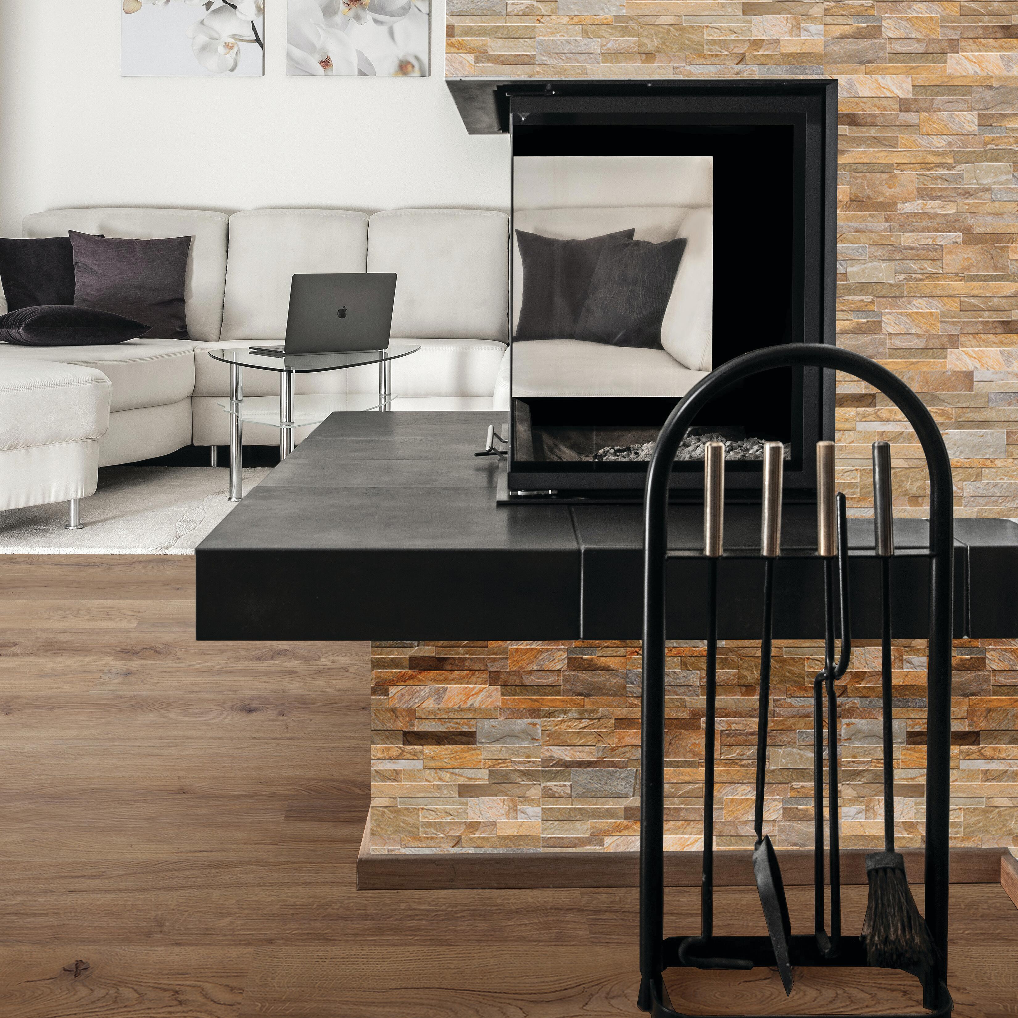 Piastrella Decorativa In Gres Porcellanato Ardesia Metal Diverse Tonalità Del Cotto. Beige - 11
