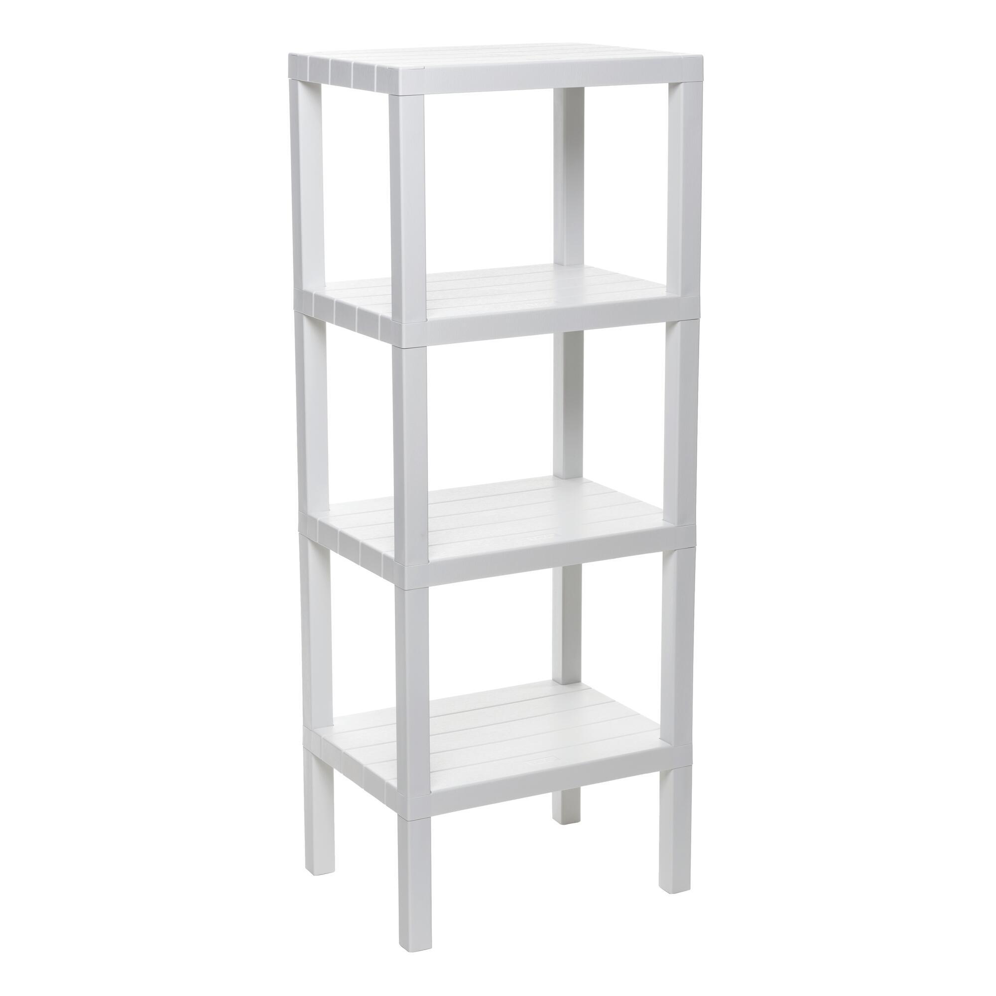 Estante para el baño de polipropileno blanco lombok 13x29x38cm