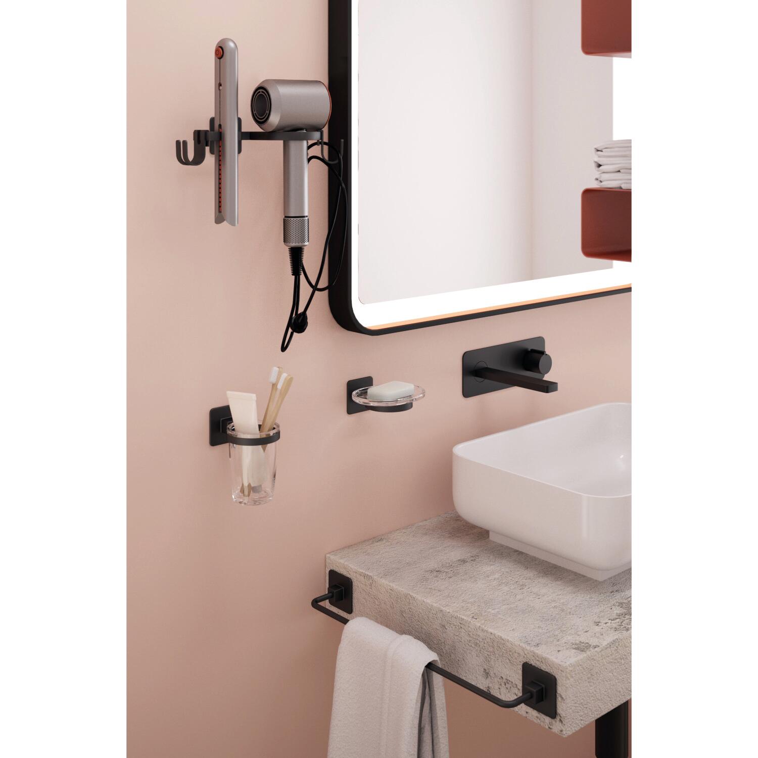 Porta sapone Cold Wind nero 12 cm x 5.3 cm in zama - 2