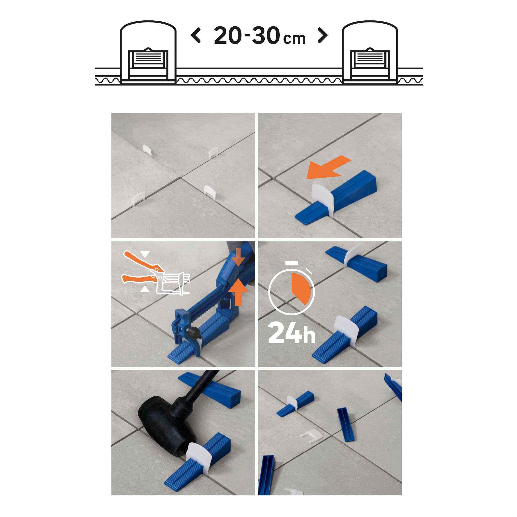 Lot de 100 cales autonivelantes DEXTER - 7