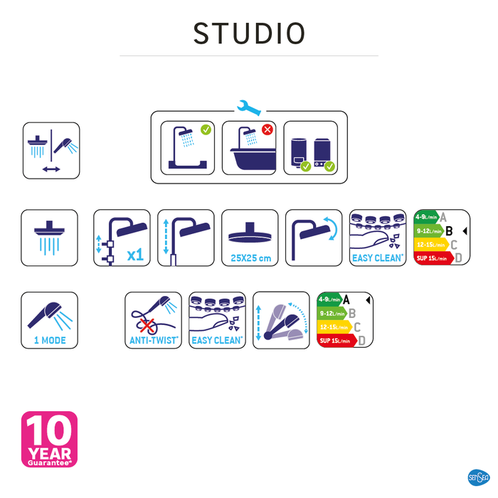 Picto colonne de douche studio sensea