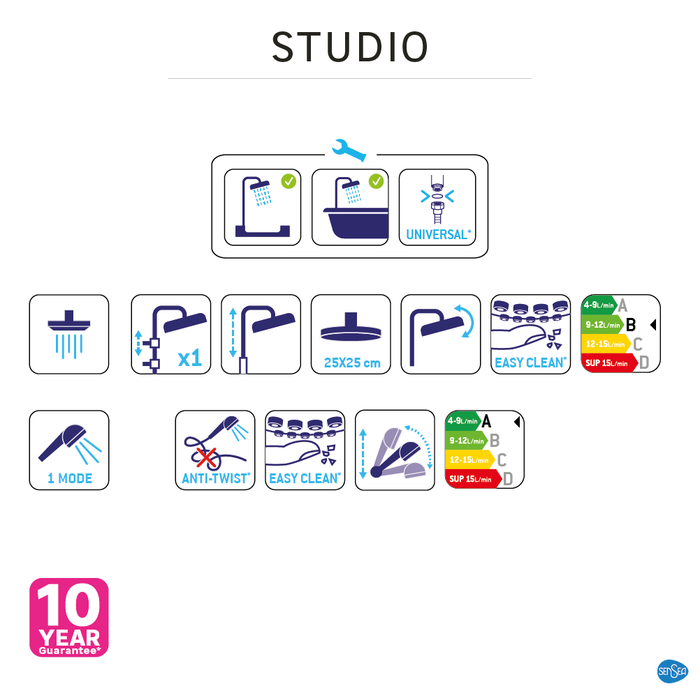 Picto colonne de douche studio sans robinet