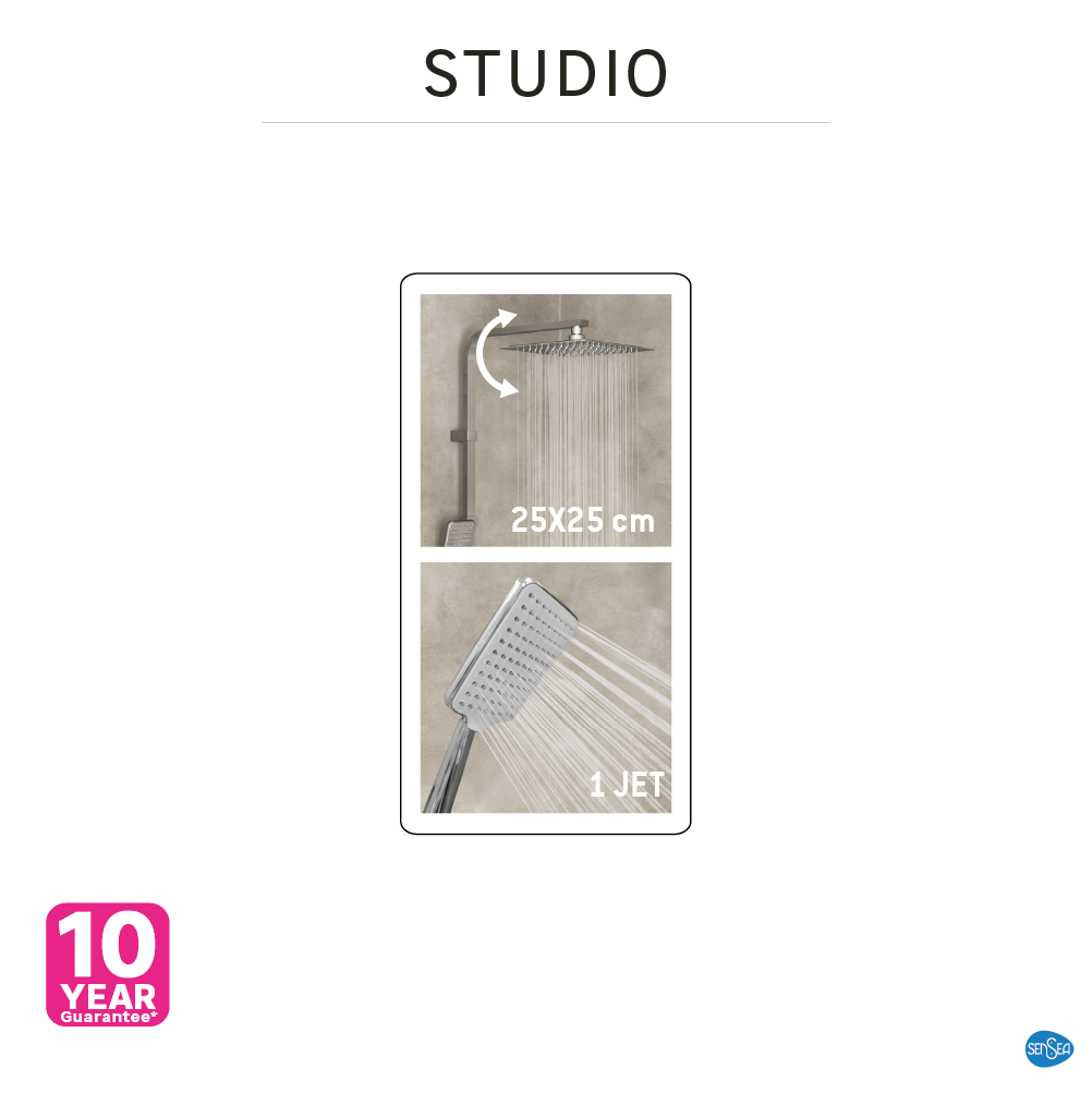 Colonna doccia senza miscelatore Studio V3 cromo - 13