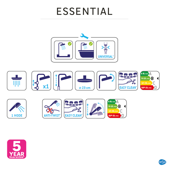 Kolumna prysznicowa Picto essential bez robi sensea