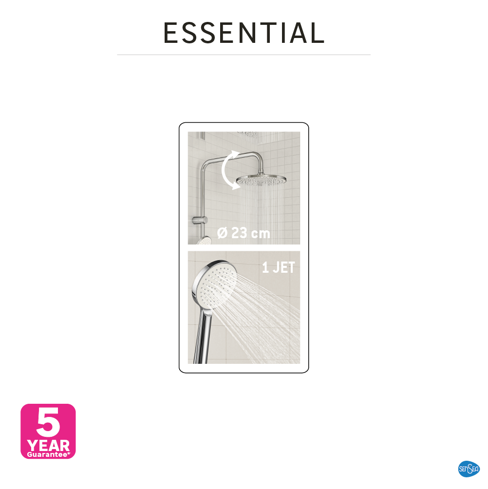 Niezbędna głowica prysznicowa Sensea High - 4