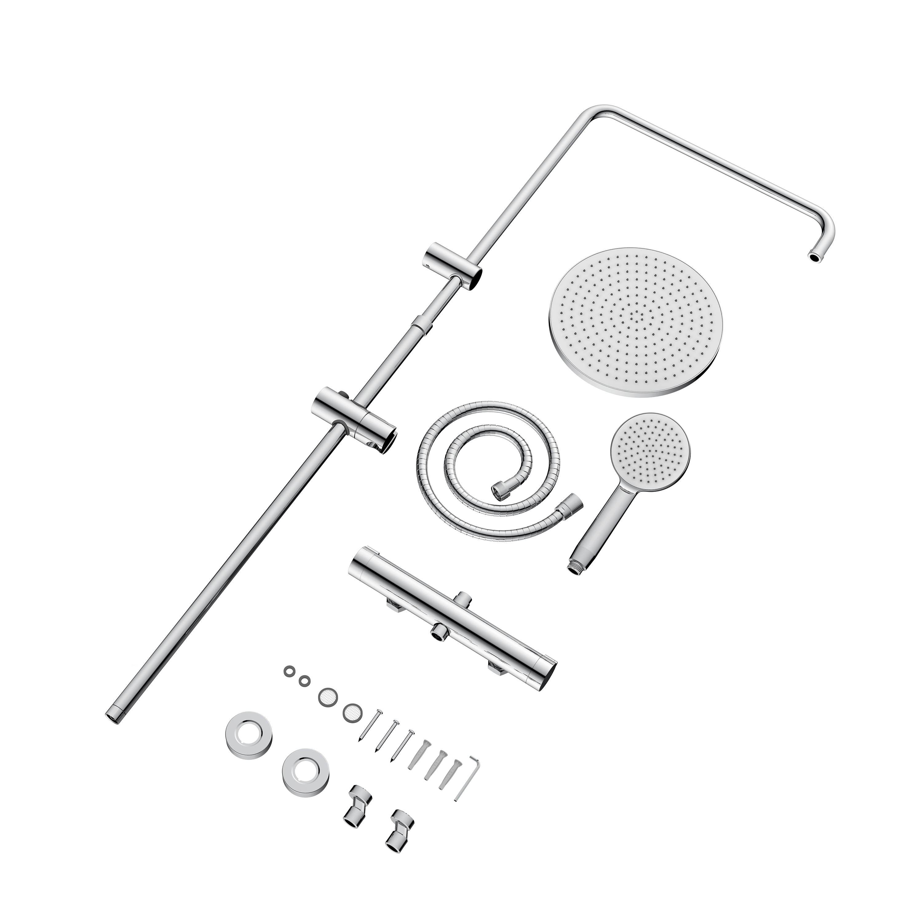 Colonne de salle de bains thermostatique, SENSEA Essential, Chrome - 6