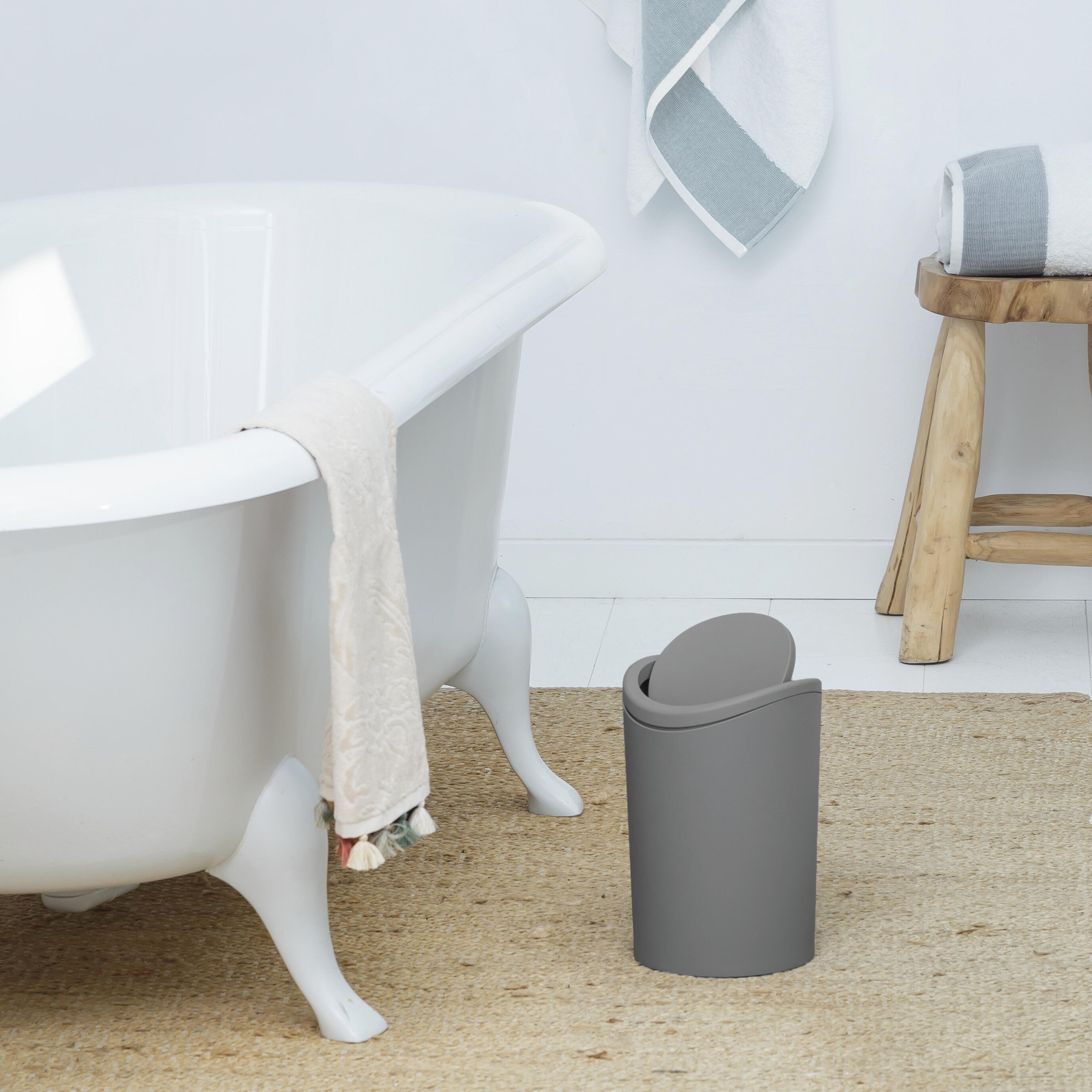 Cestino da bagno a dondolo TATAY Grigio antracite 6 L in polipropilene - 2