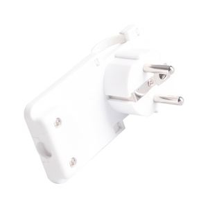 GEFOM Spina Elettrica Maschio 16A Con Terra Extra Piatta - Colore Bianco