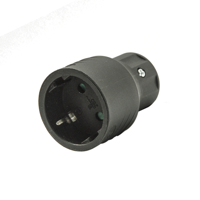 Ficha fêmea SAÍDA FRONTAL 16A PRETA