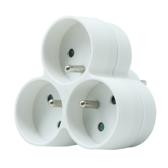 Triplite murale, 3 prises 16A, blanc
