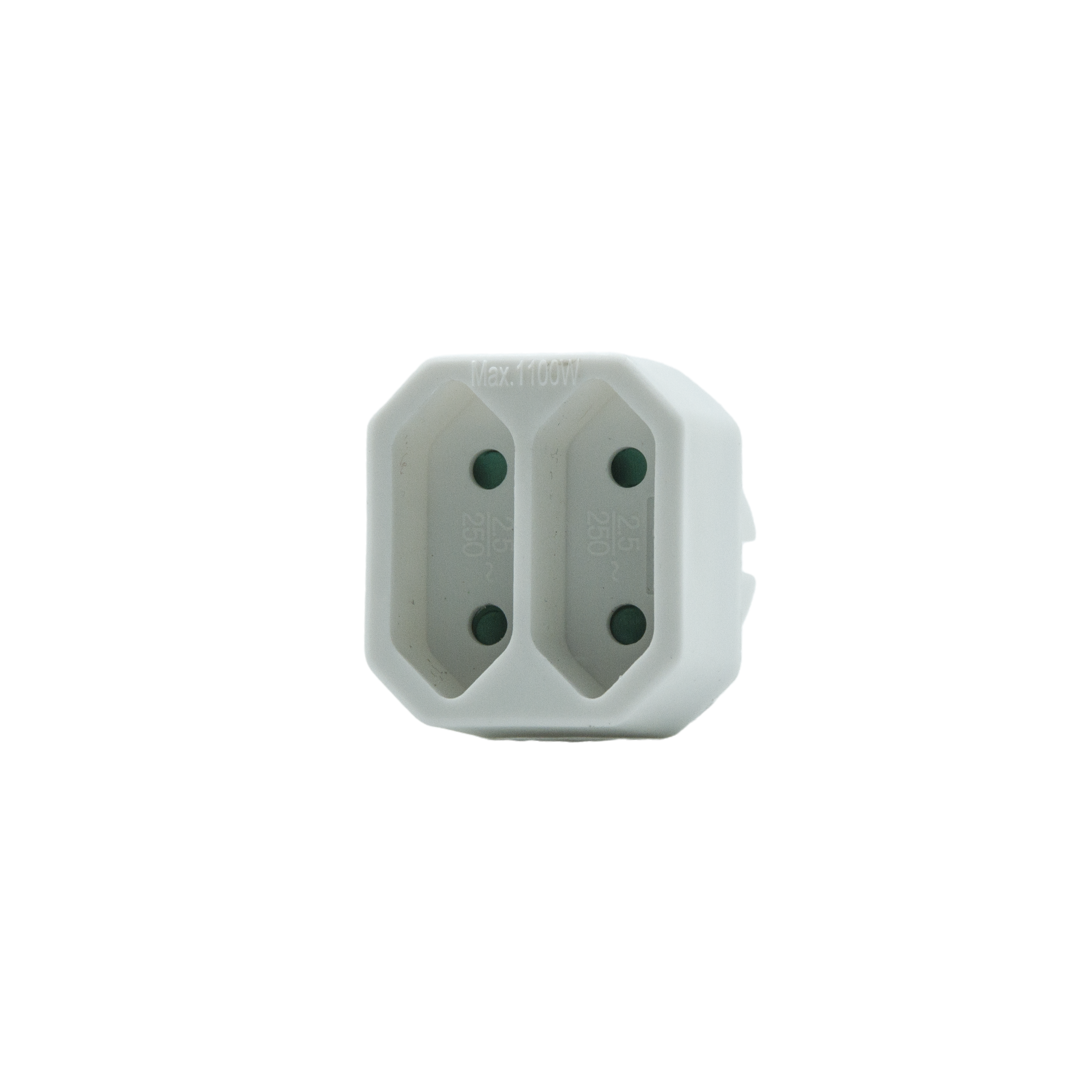Rozgałęziacz 2 x 2P 2.5A biały