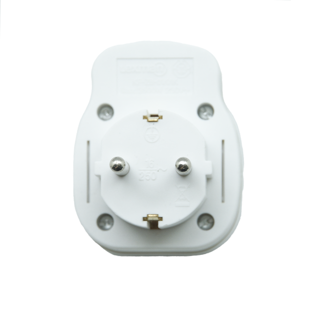 Ficha LEXMAN macho/fêmea 16a c/interruptor branca