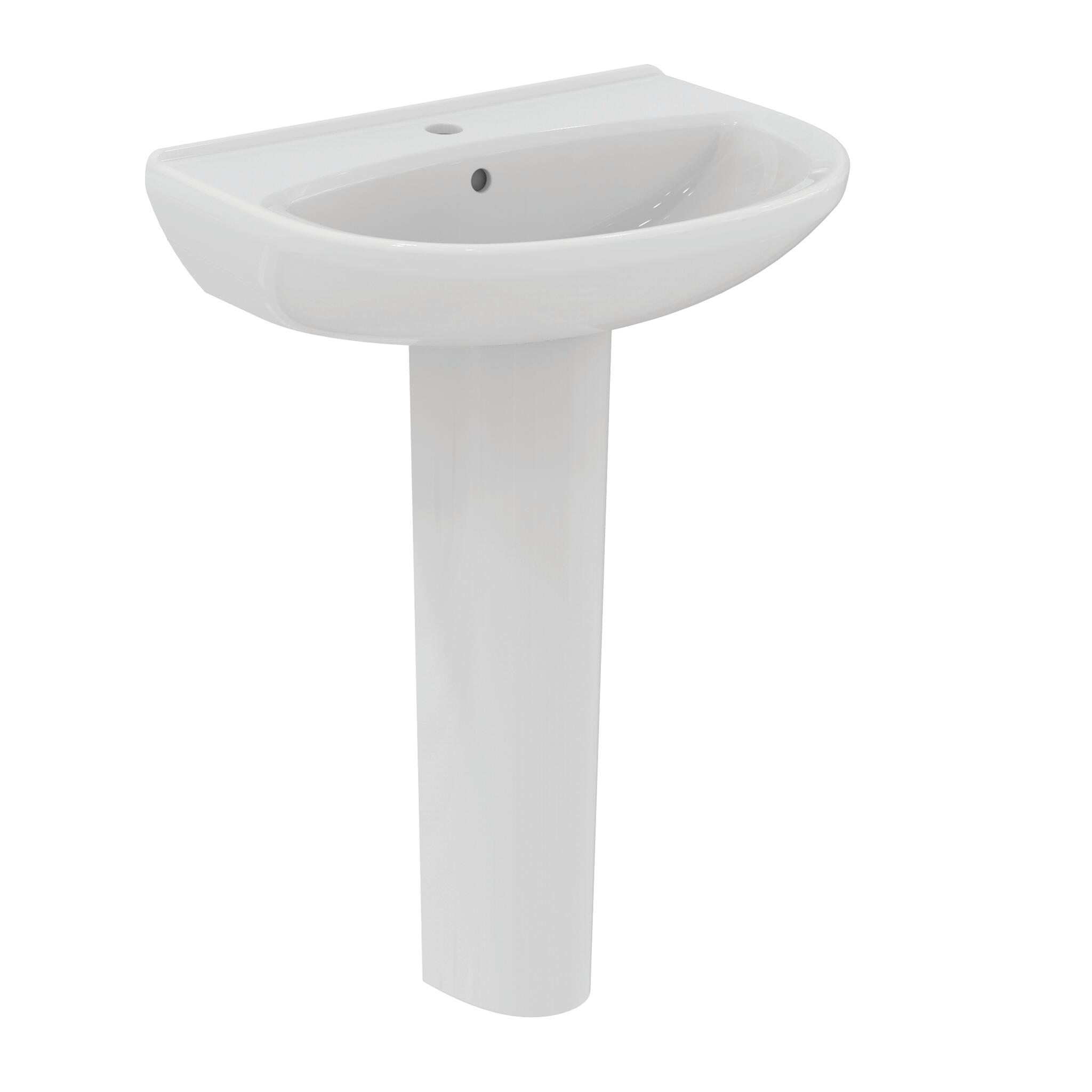 Lavabo sospeso semicerchio Alpha H 15 x P 46 cm in ceramica bianco lucido - 3