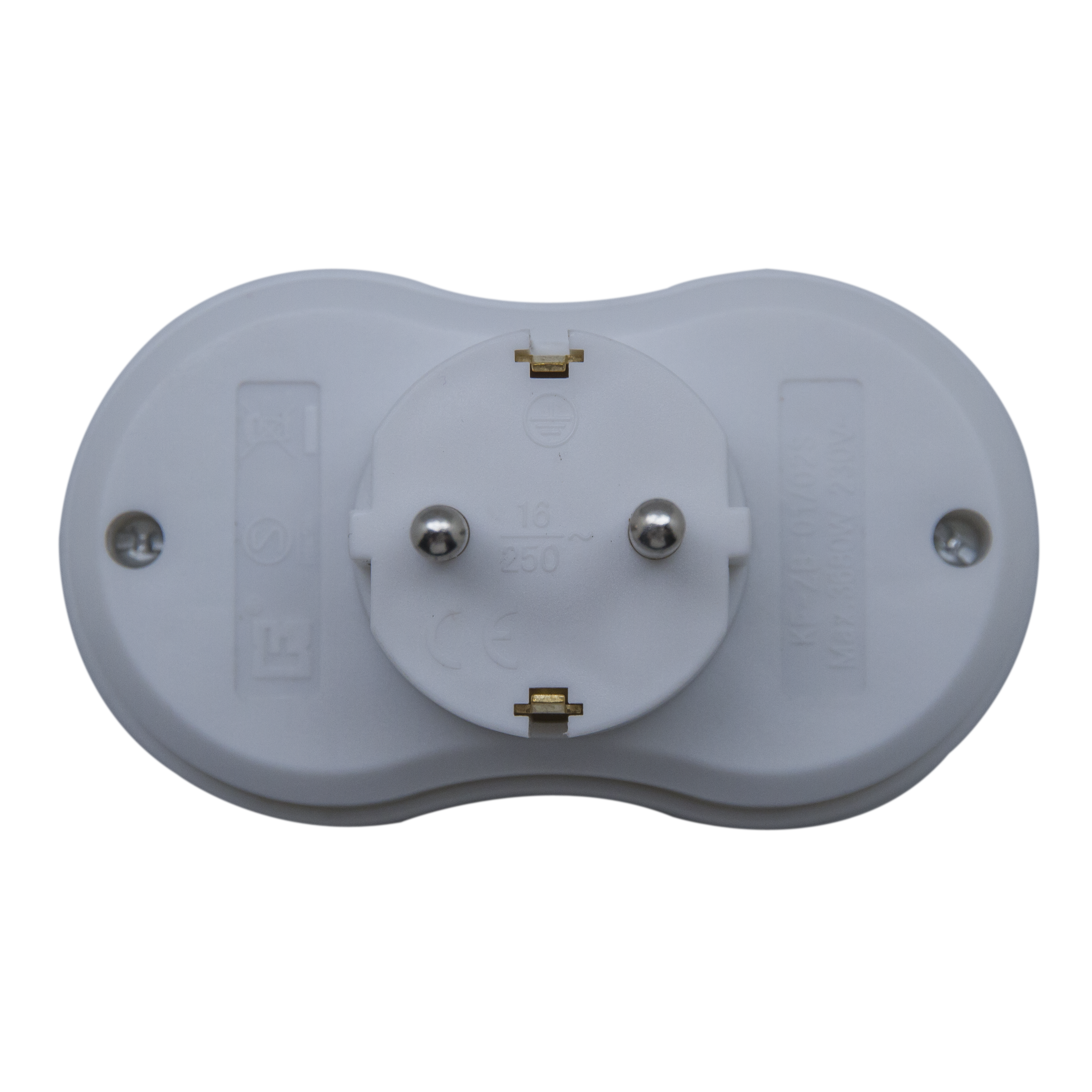 Ficha dupla frontal 16A branco - 4