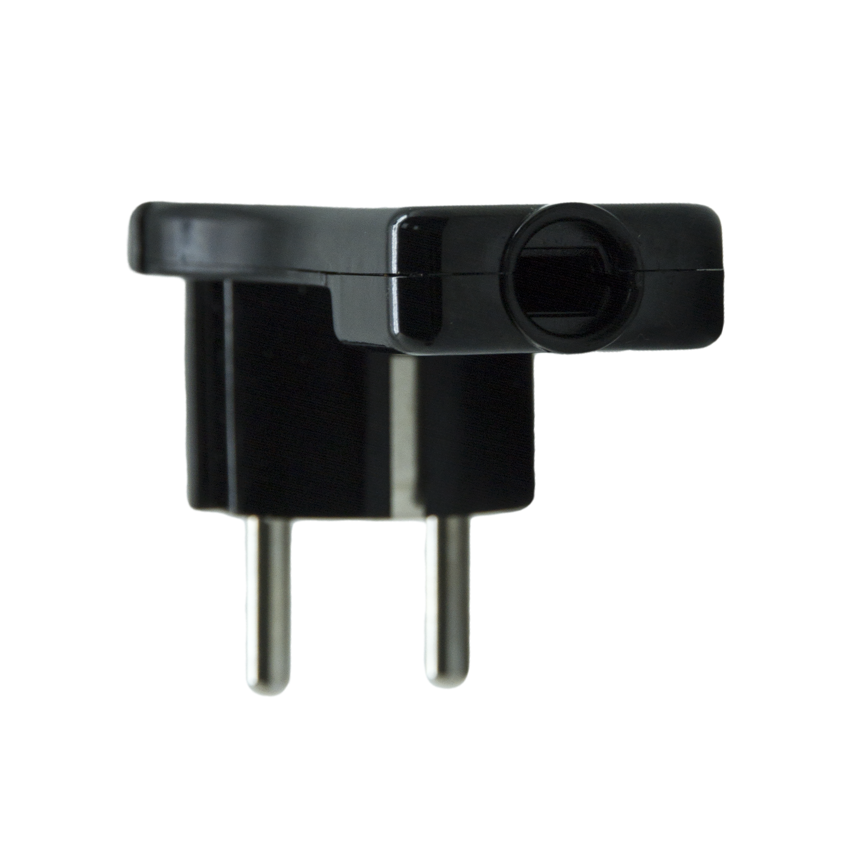 Fiche électrique plate mâle 2 pôles + terre, 16 A, noir, 1.5mm2 MAX - 3