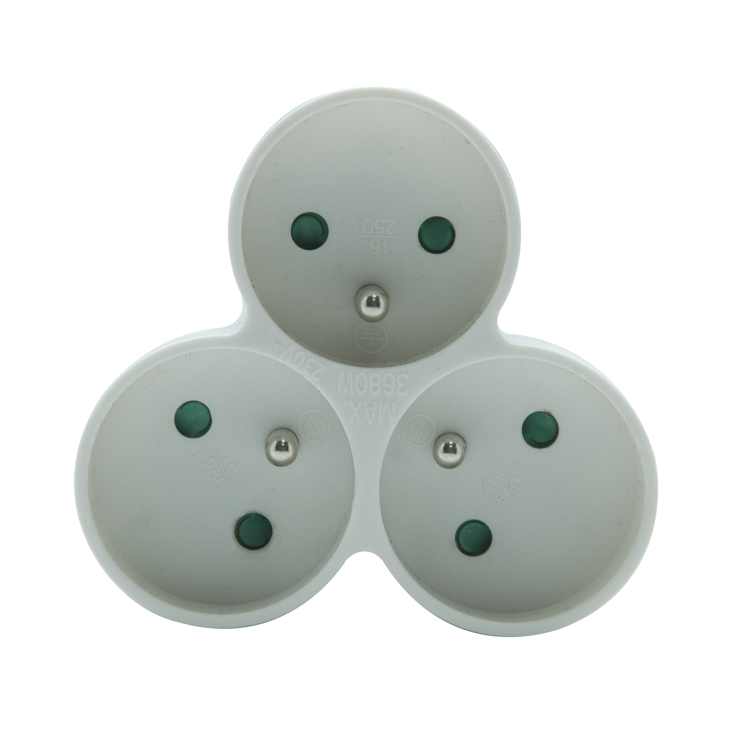 Rozgałęźnik 3x2P+Z 16A Biały - 4