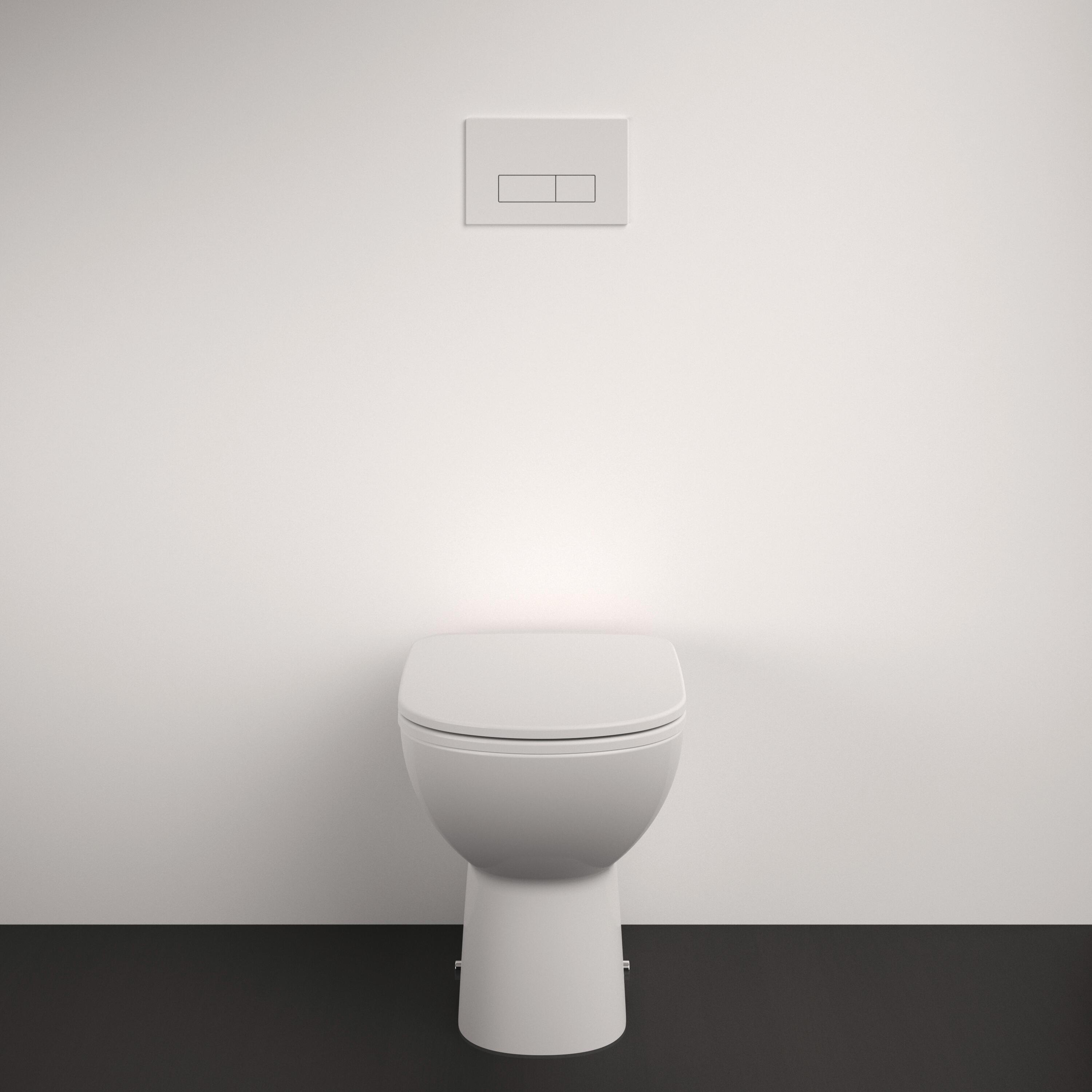 Vaso WC distanziato IDEAL STANDARD i.life a scarico pavimento, sedile escluso P 48.5 x L 36 x H 40 cm bianco - 3