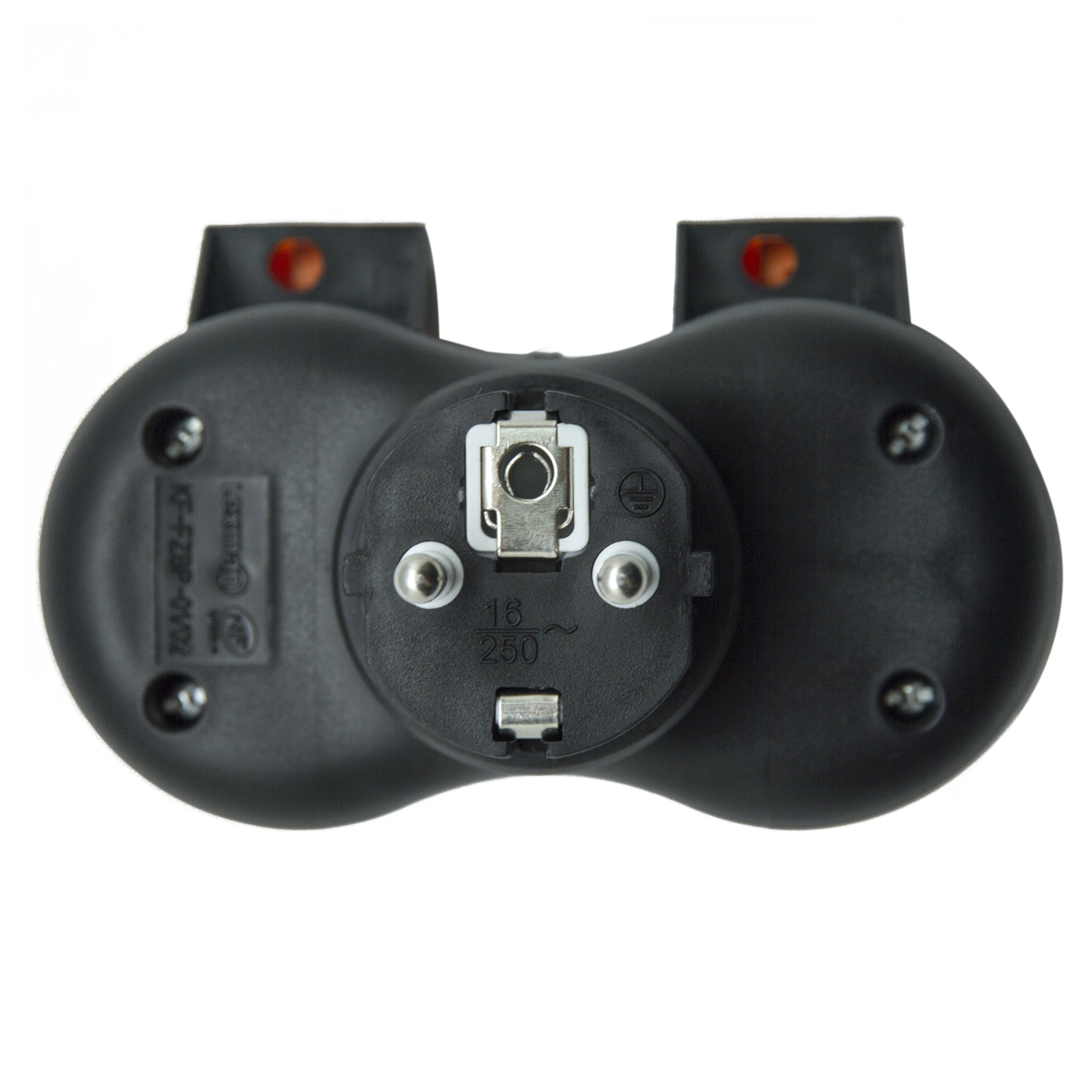 Rozgałęźnik 2x2P+Z IP44 Pomarańczowy LEXMAN - 2