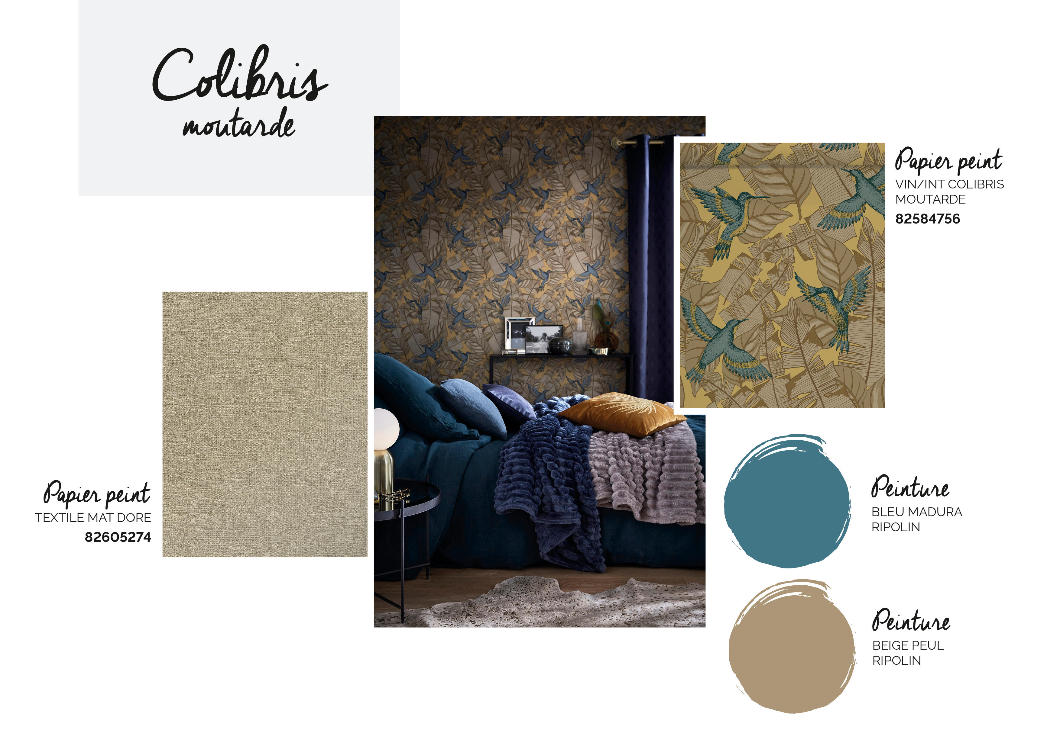 Papier peint et peinture jungle chic.
Vous rêvez d’une déco Jungle chic ? Voici les ingrédients : un papier peint tropical chic qui enveloppe la pièce de ses couleurs chaudes et motifs délicats, et de la peinture qui reprend ses couleurs par petites touches. - 1