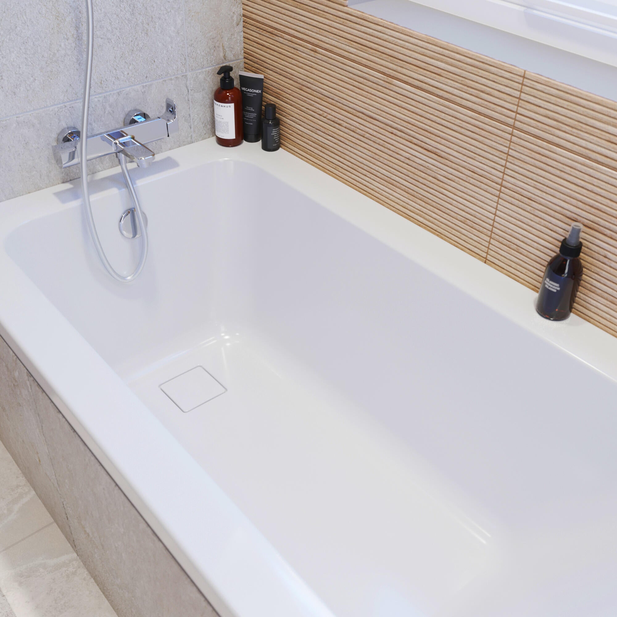 Baignoire rectangulaire L.170x l.75cm blanc SENSEA Remix - 11