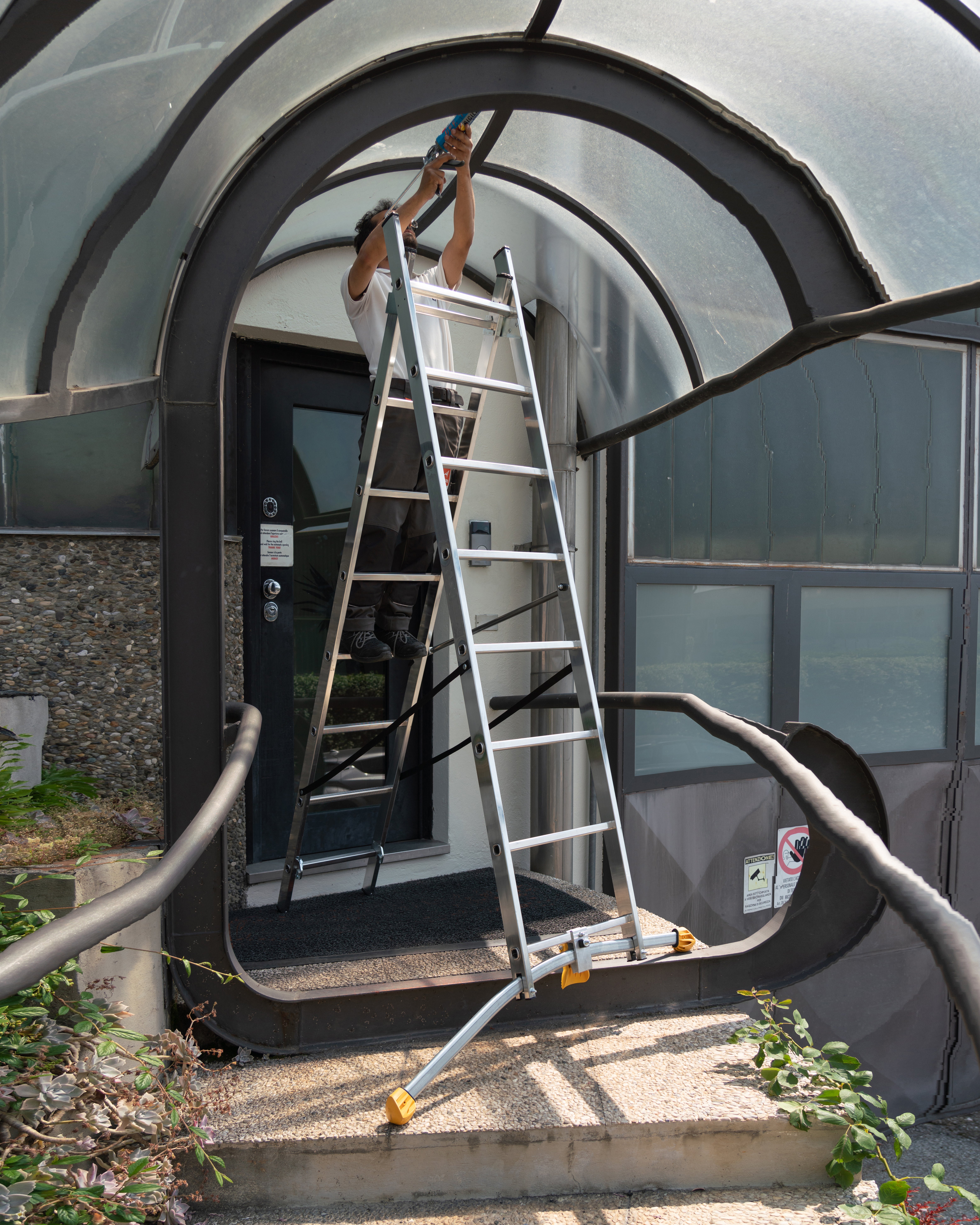 Echelle transformable aluminium HAILO 2 marches - 2