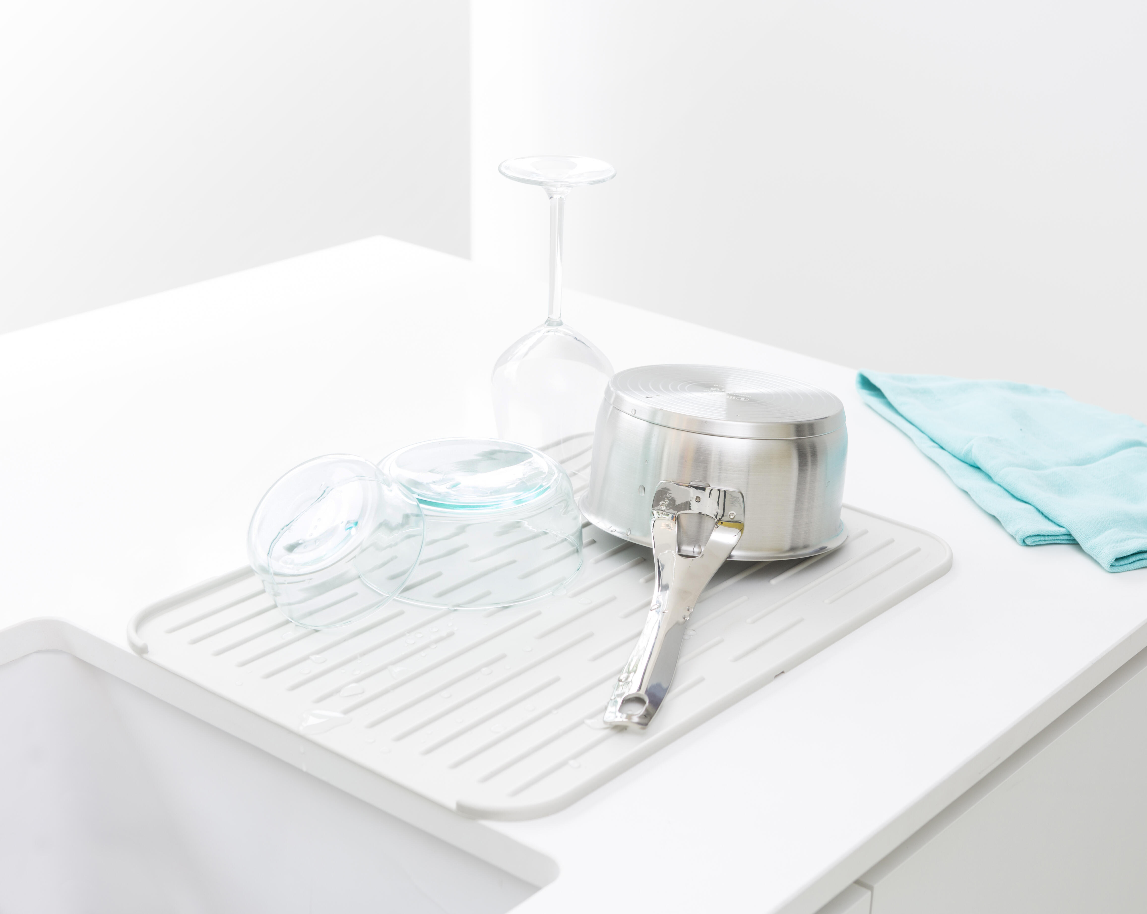 Tapete escorredor cinza claro - 4