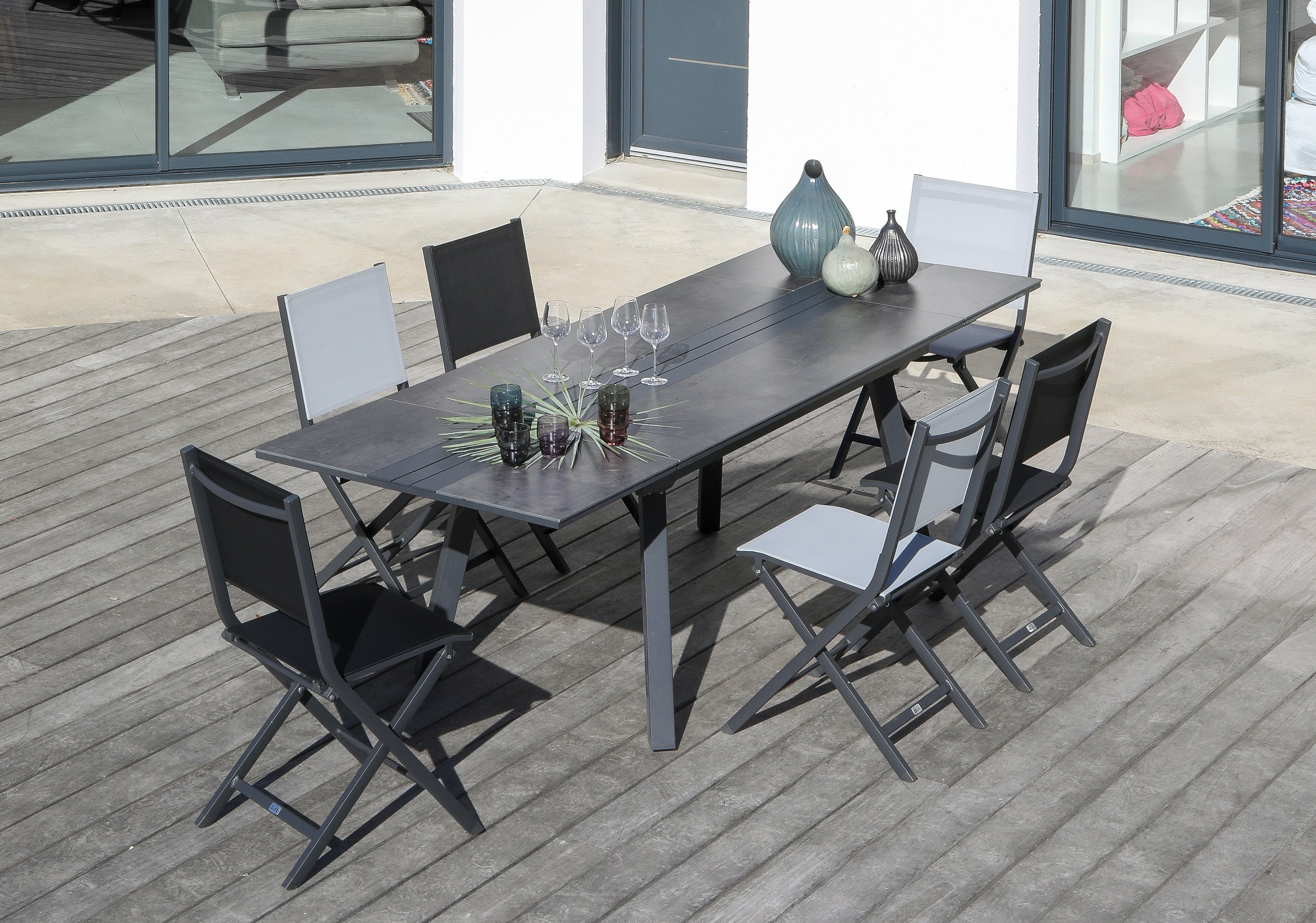 Chaise Thema en Aluminium Multicolore