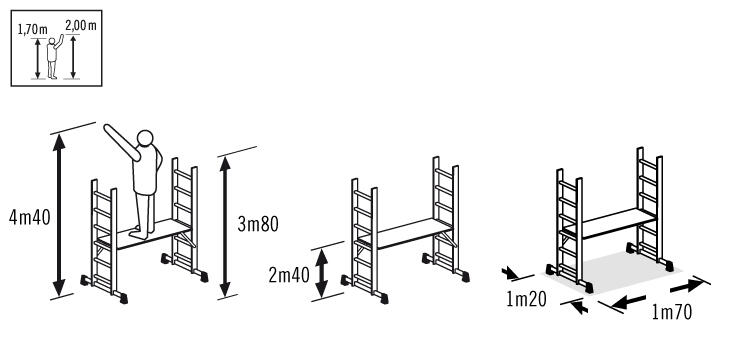 Echafaudage aluminium Fast & lock 5 HAILO - 7