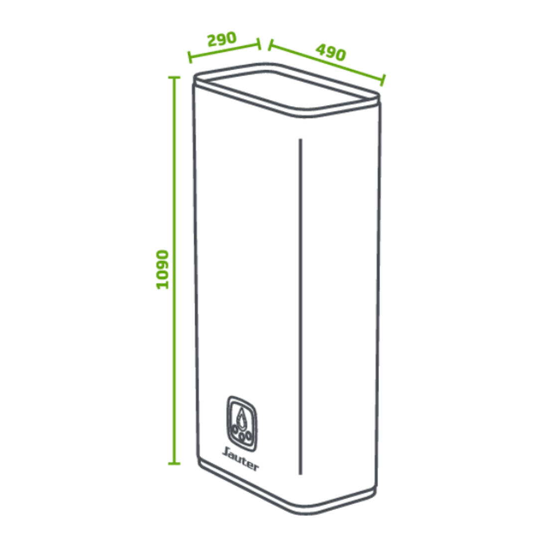 Chauffe-eau électrique plat horizontal/vertical SAUTER Guelma connecté 65L blanc - 5