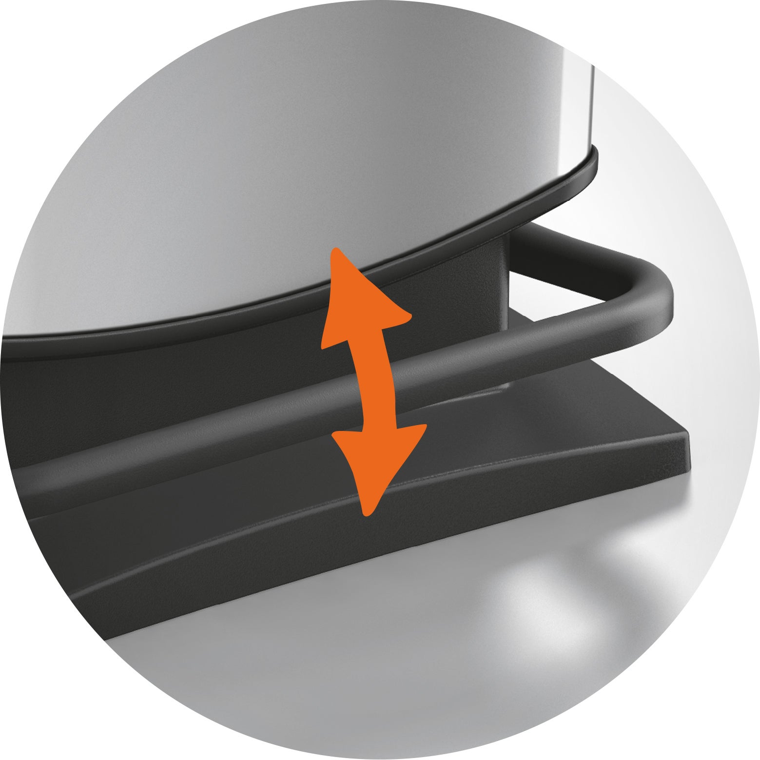 Poubelle  40L à pédale ROTHO Paso  carbone - 3