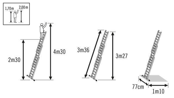 Echelle transformable aluminium HAILO 18 marches - 6