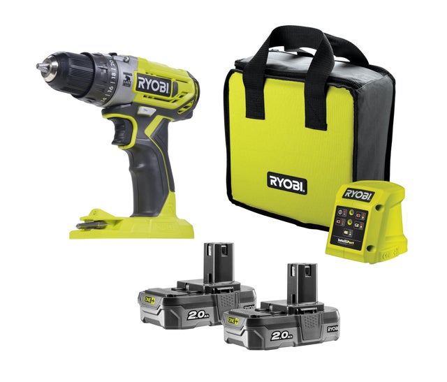 Perceuse à percussion 18 V RYOBI R18pd2-220s, 40 Nm + 2 batteries 2Ah