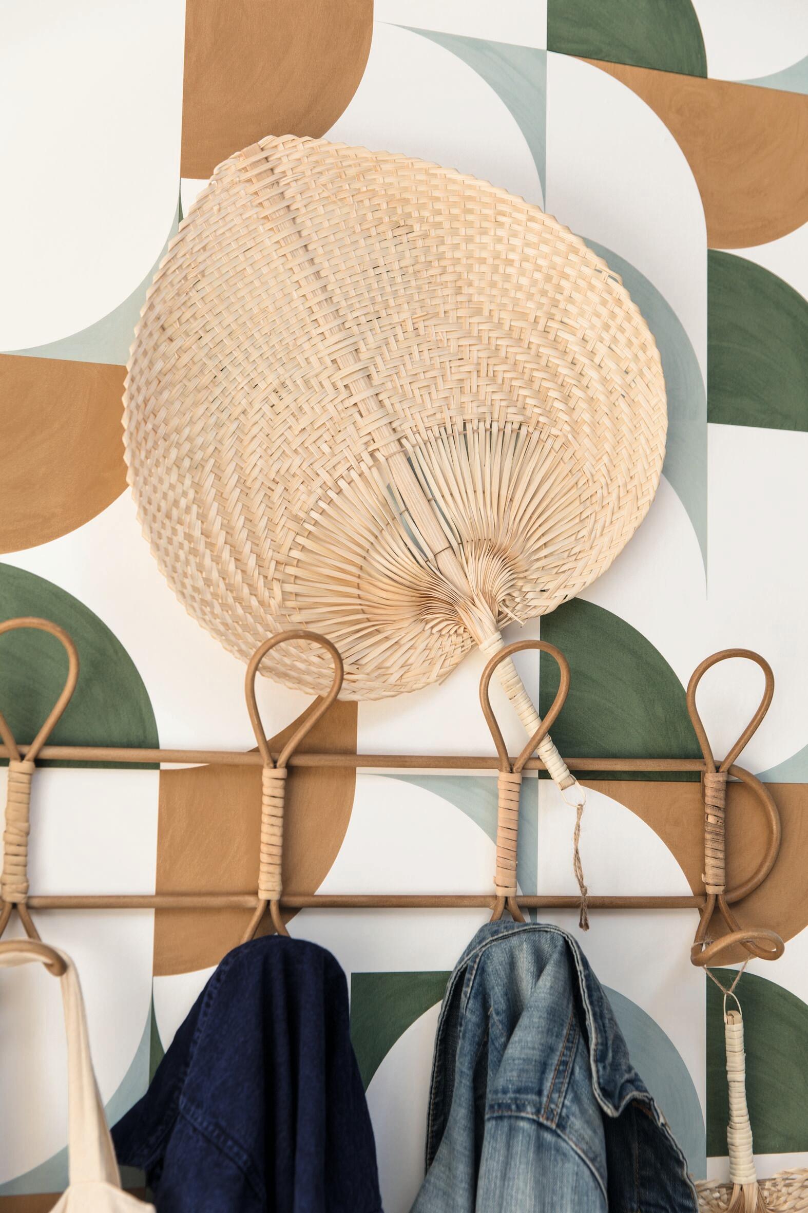 Papier peint intissé Around look vert céladon, kaki - 4