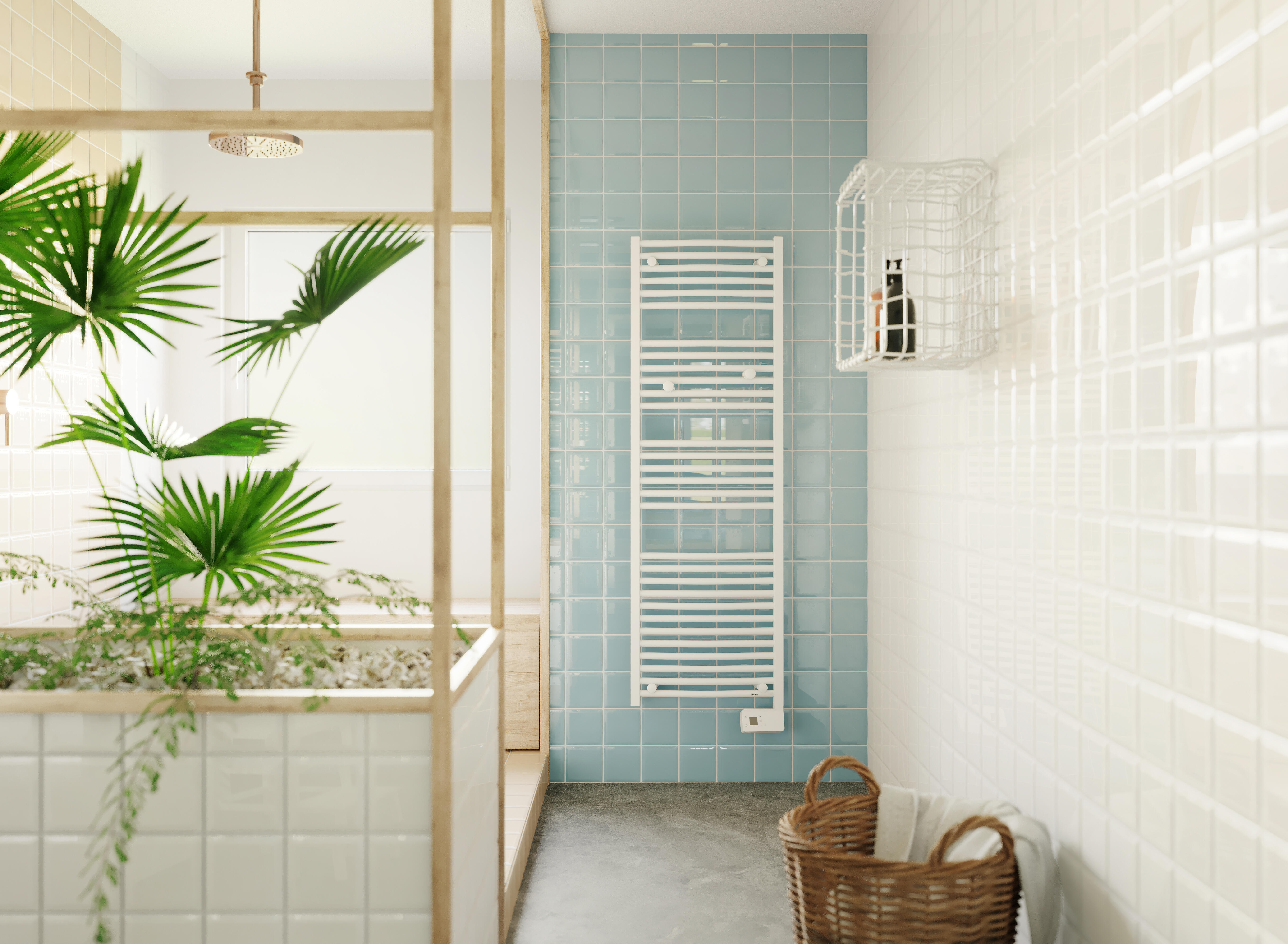 Sèche-serviettes électrique à inertie fluide SAUTER 750W, H162.5 x l50 cm Goreli - 3